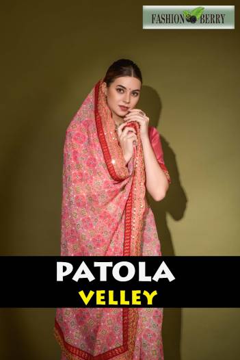 PATOLA VELLEY BY FASHION BERRY   NEW SUPERB SAREESPRINTED SAREE WHOLESALER IN SURAT